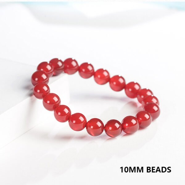 Red agate bracelet for women; beads for good luck; jadeite rosary beads for the year of the zodiac; red agate crystal beads men and women