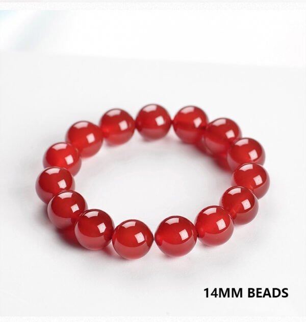 Red agate bracelet for women; beads for good luck; jadeite rosary beads for the year of the zodiac; red agate crystal beads men and women