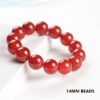 Red agate bracelet for women; beads for good luck; jadeite rosary beads for the year of the zodiac; red agate crystal beads men and women