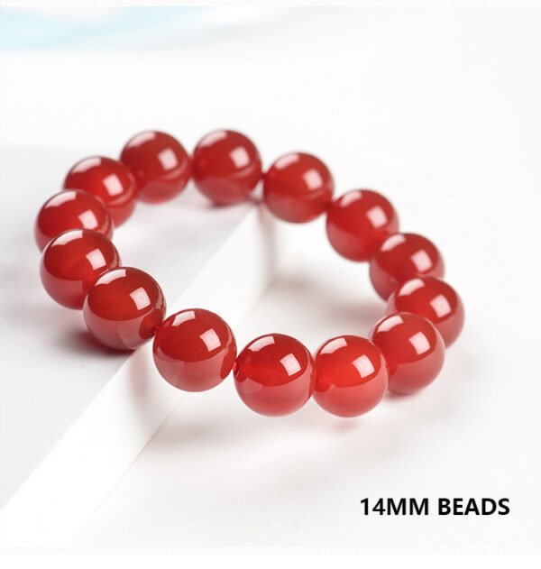 Red agate bracelet for women; beads for good luck; jadeite rosary beads for the year of the zodiac; red agate crystal beads men and women
