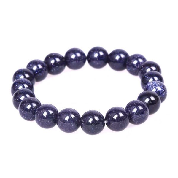 Natural blue sandstone full of stars blue sandstone beads men and women couple bracelet attracting single circle crystal jewelry female