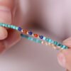December birthstone fine 2mm natural genuine original mine turquoise bracelet best friend ins design niche design