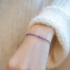 Fine 2m natural amethyst bracelet for women; small group design; light luxury vintage jewelry.