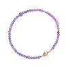 Fine 2m natural amethyst bracelet for women; small group design; light luxury vintage jewelry.