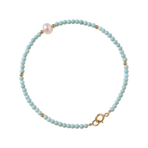 Fine 2mm natural turquoise beads without optimization, small green turquoise bracelet for women, freshwater pearl beads, 14k gold small gold beads