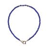 Fine 2mm natural lapis lazuli bracelet for women; original design by ins; small crystal for best friends.