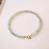 3mm faceted beads of badu cat's eye stone, women's bracelet, very fine crystal beads, vintage style jewelry.