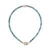 Fine 2mm natural raw stone unoptimized small turquoise bracelet for women single circle hand beads 14k gold cultural play autumn pearl