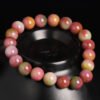 Agate bracelet with colorful double-color gradient, dark candy color jewelry for women