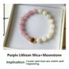 Natural strawberry crystal bracelet [Peach blossom stone] Attract peach blossom ice seed pink crystal pink crystal bracelet female pigeon blood red crystal