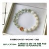 Natural strawberry crystal bracelet [Peach blossom stone] Attract peach blossom ice seed pink crystal pink crystal bracelet female pigeon blood red crystal
