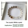 Natural strawberry crystal bracelet [Peach blossom stone] Attract peach blossom ice seed pink crystal pink crystal bracelet female pigeon blood red crystal