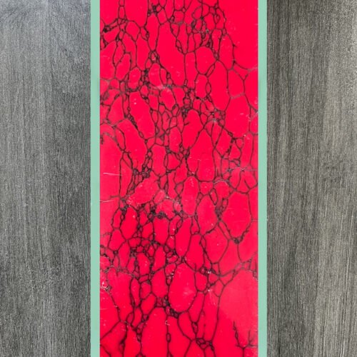 Synthetic turquoise slabs, artificial turquoise flakes, cue rods, inlaid knife handle panels, musical instruments, carved patches